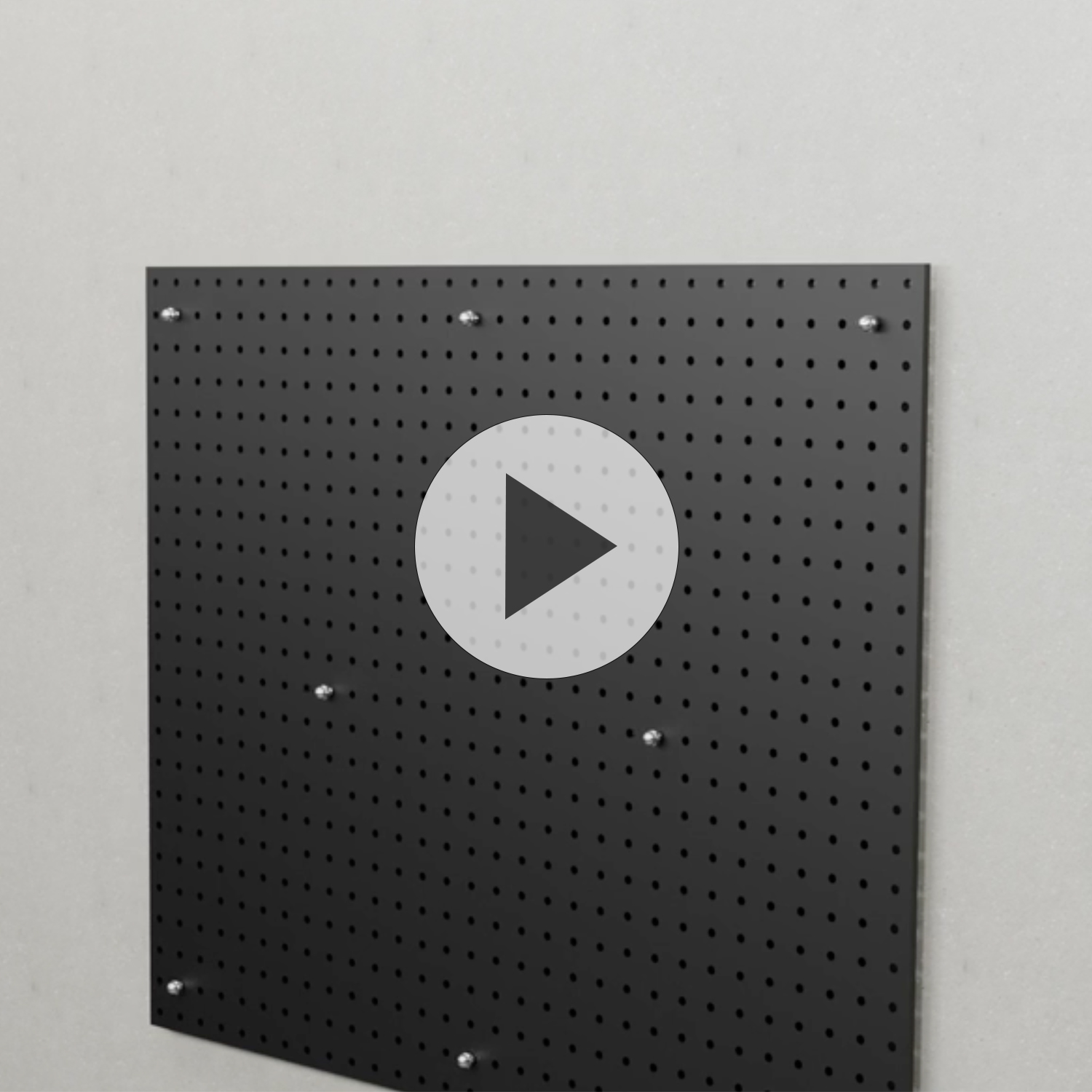 Wall-Mounted Pegboard Installation