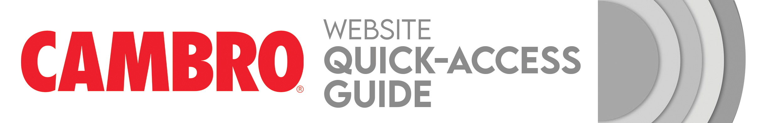 Cambro Website Quick-Access Guide